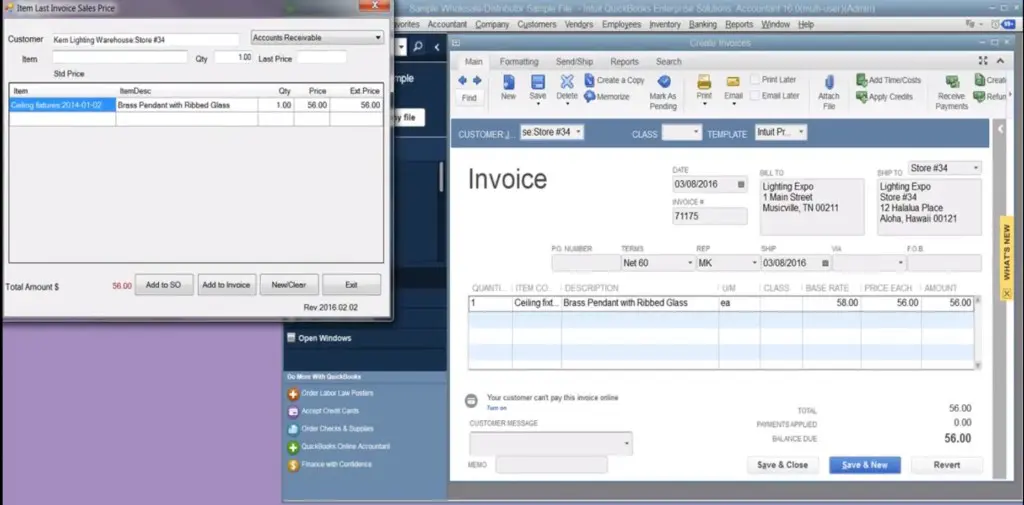 last price per item sold