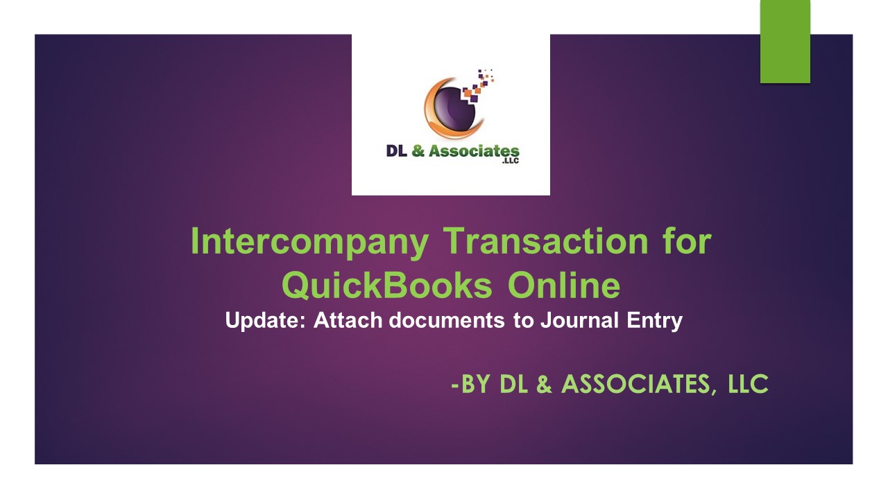 View a video of Intercompany Transactrion for Quickbooks Online App New Updates